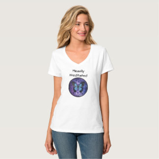 Camiseta Flor pesadamente Meditated de w de la mariposa del
