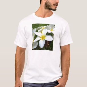 Camiseta Flor Plumeria de Hawái Blanca