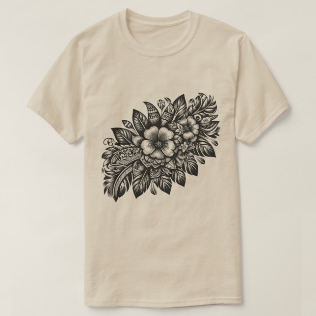 Camiseta Flor polinesia (Diseño del anverso)