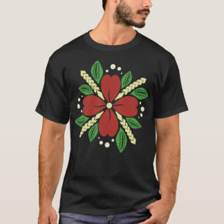 Camiseta Flor polinesia y deja regalo de tatuaje tribal
