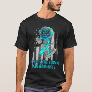 Camiseta Flor Poliquística de la Enfermedad Riñón Cinta
