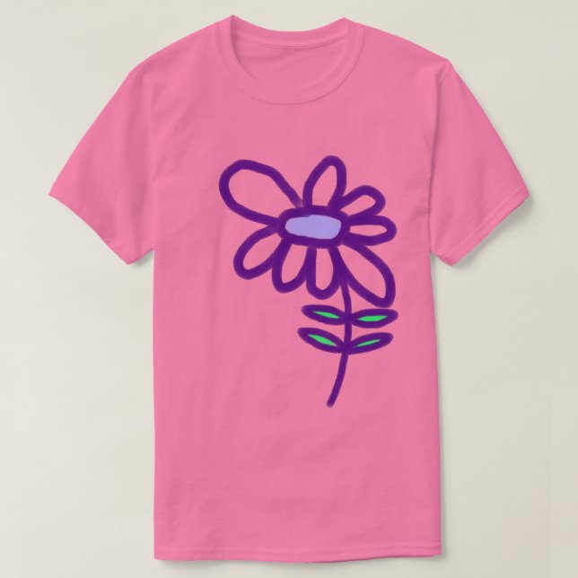 Camiseta Flor Purpúrea Funky (Diseño del anverso)