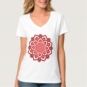 Camiseta Flor Red Dot Mandala