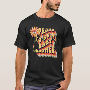 Camiseta Flor retro groovy orgullosa de ser una hipp de beb