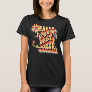 Camiseta Flor retro groovy orgullosa de ser una hipp de beb