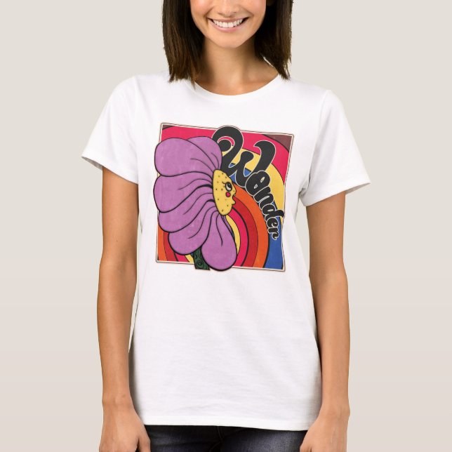 Camiseta Flor retro maravilla - Arte Personalizado de los a (Anverso)