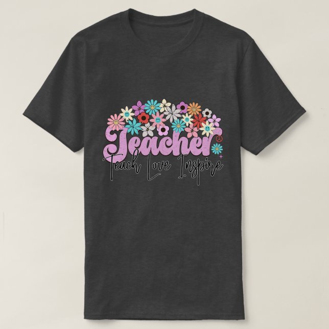 Camiseta Flor retro pedagógica 5 (Diseño del anverso)