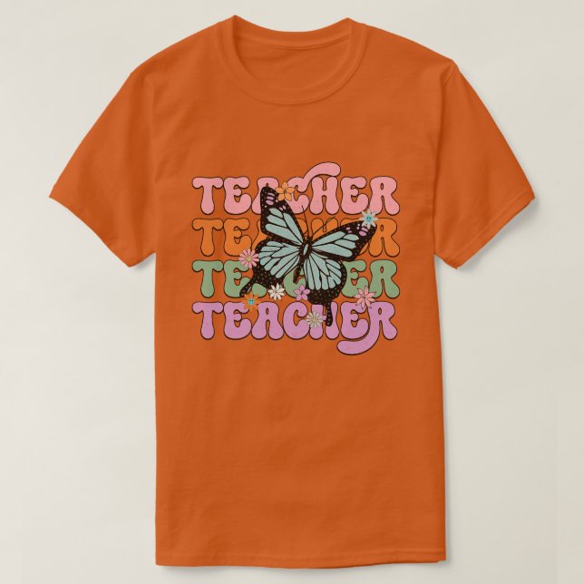 Camiseta Flor retro pedagógica 7 (Diseño del anverso)