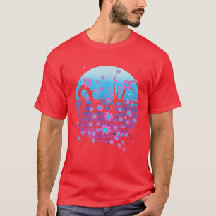 Camiseta Flor retro sakura japonesa vaporwave cerezo