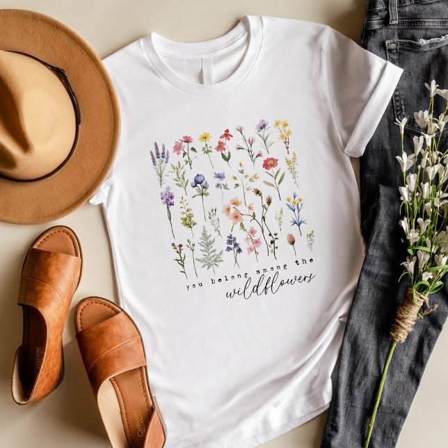 Camiseta Flor retro silvestre (Subido por el creador)