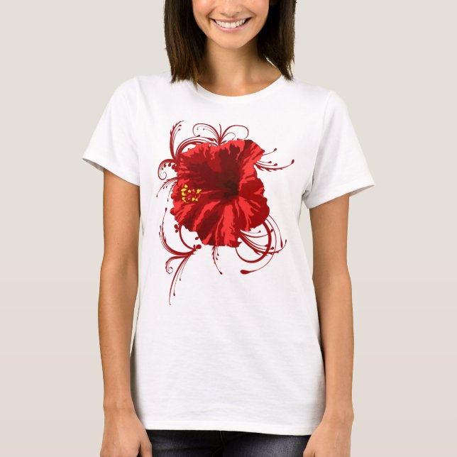 Camiseta Flor roja (Anverso)