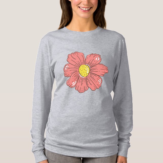 Camiseta Flor roja (Anverso)