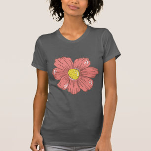 Camiseta Flor roja