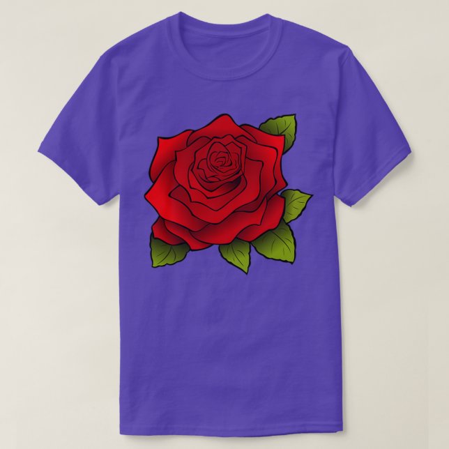 Camiseta Flor roja (Diseño del anverso)