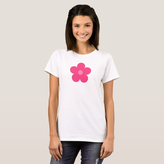 Camiseta Flor rosa (Anverso completo)