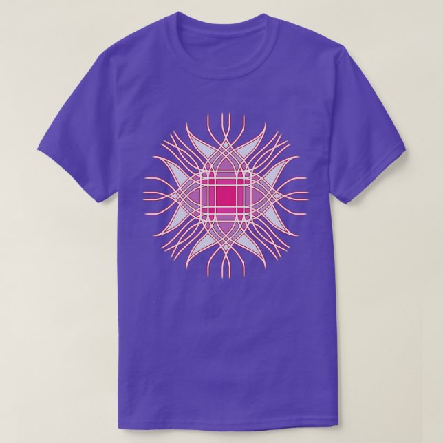 Camiseta Flor rosa abstracta (Diseño del anverso)