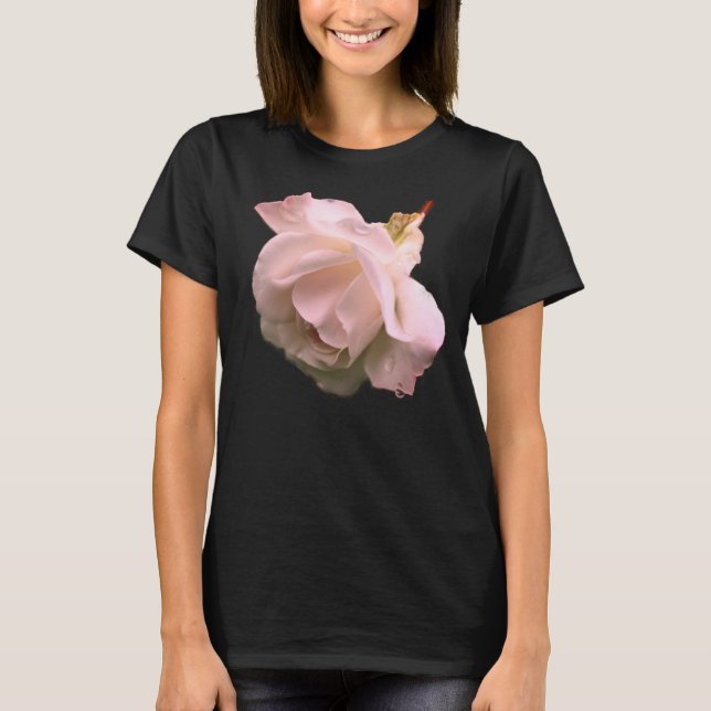 Camiseta Flor rosa blanca (Anverso)