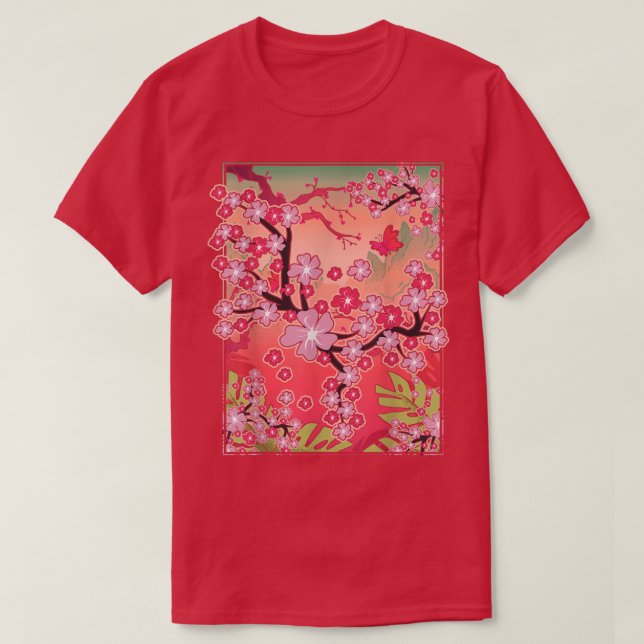 Camiseta Flor rosa Bonito Sakura Lover cerezo japonés (Diseño del anverso)