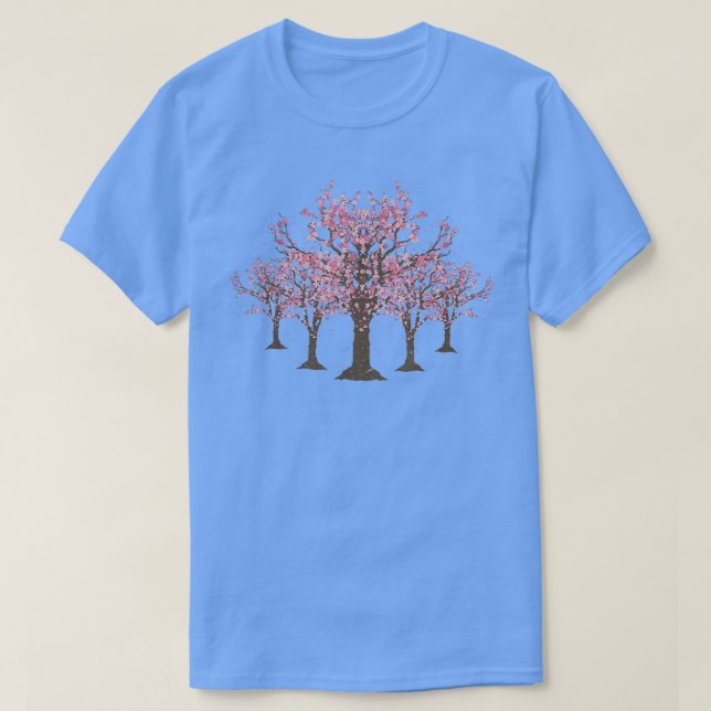 Camiseta Flor rosa de árbol sakura japonesa de flores (Diseño del anverso)