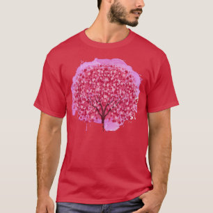 Camiseta Flor rosa de árbol sakura japonesa florido