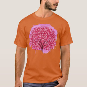 Camiseta Flor rosa de árbol sakura japonesa florido