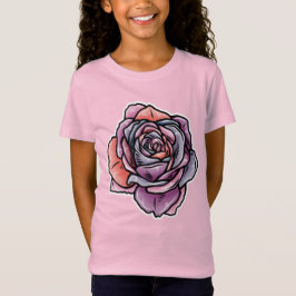Camiseta Flor Rosa de color