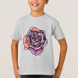 Camiseta Flor Rosa de color