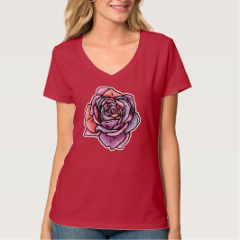 Camiseta Flor Rosa de color