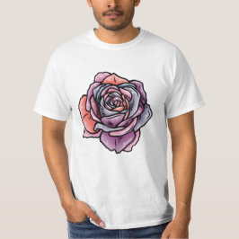 Camiseta Flor Rosa de color