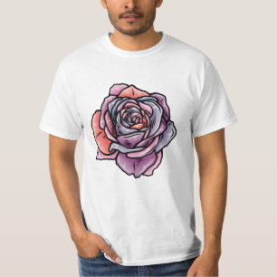 Camiseta Flor Rosa de color
