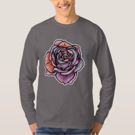Camiseta Flor Rosa de color