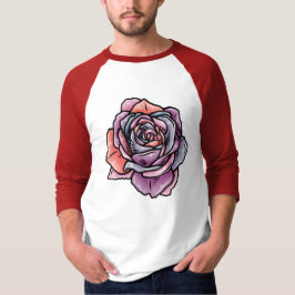 Camiseta Flor Rosa de color