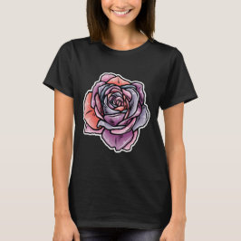 Camiseta Flor Rosa de color
