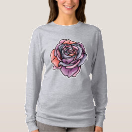 Camiseta Flor Rosa de color