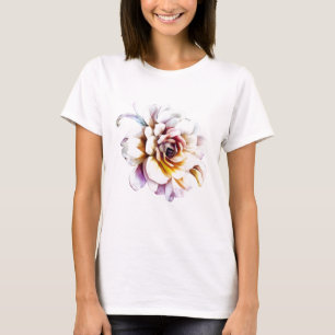 Camiseta Flor Rosa de color blanco
