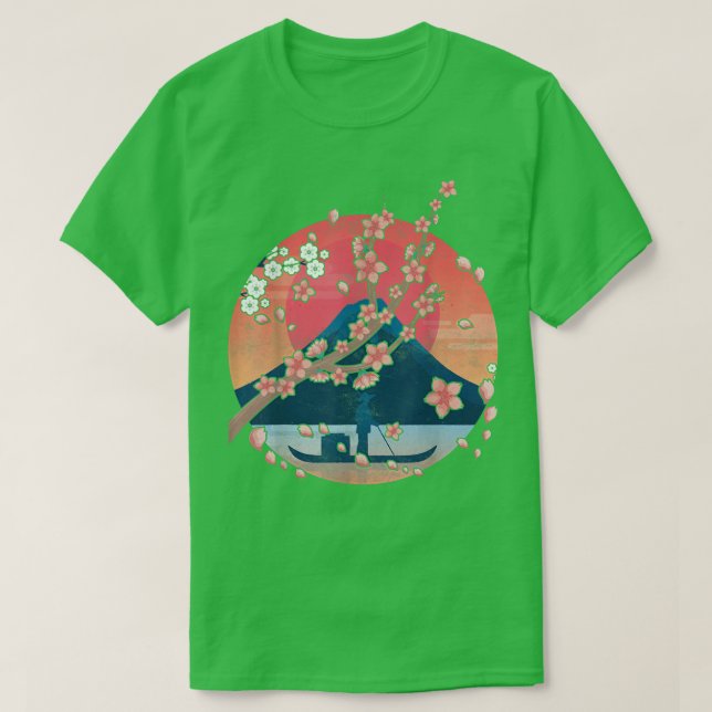 Camiseta Flor rosa de montaña Flor japonesa de cerezo Sakur (Diseño del anverso)