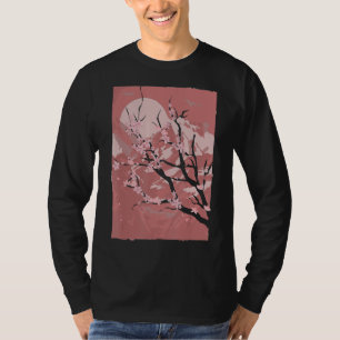 Camiseta Flor rosa de Sunset de montaña Japón Sakura Cherry