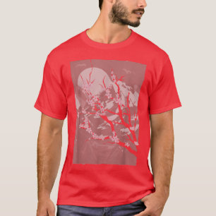 Camiseta Flor rosa de Sunset de montaña Japón Sakura Cherry