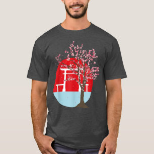 Camiseta Flor rosa estéril japonesa Sakura cereza japonesa