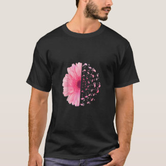 Camiseta Flor rosa Flamingo Mes de Concienciación sobre el 