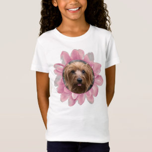 Camiseta Flor rosa fotográfica personalizada