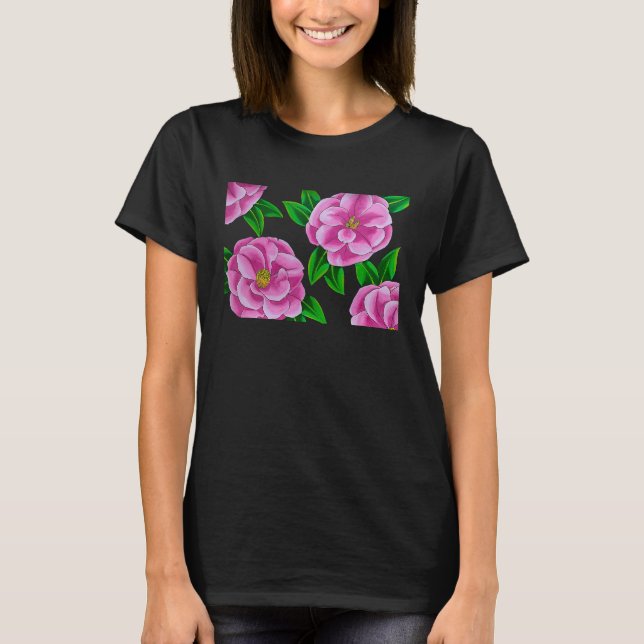Camiseta Flor rosa hibiscus (Anverso)