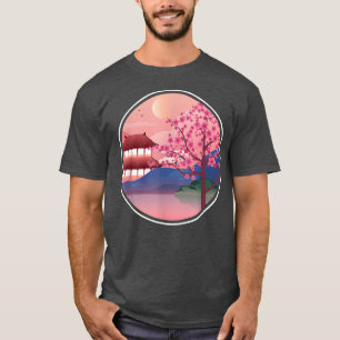 Camiseta Flor rosa Japón Árbol sakura cerezo japonés