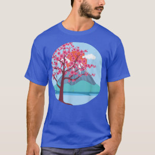 Camiseta Flor rosa japonesa de montaña Bonito Sakura Cherry