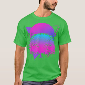 Camiseta Flor rosa japonesa Sakura Cher vaporwave Art de lo