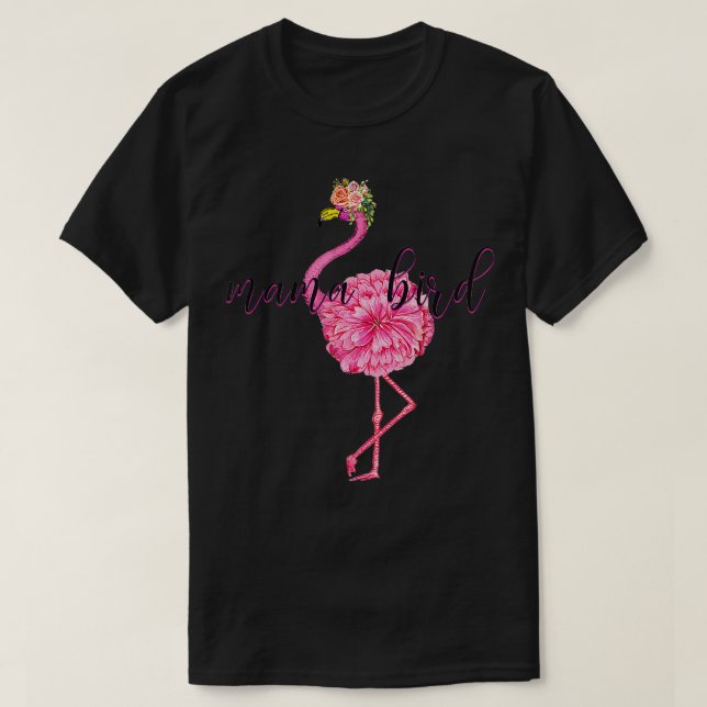 Camiseta Flor Rosa Mama Bird Momma Flamingo Summer Sea 20 (Diseño del anverso)