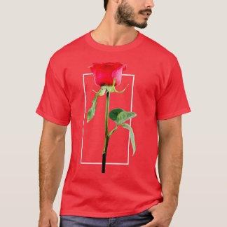 Camiseta Flor rosa roja (2)