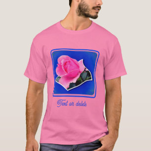 Camiseta Flor rosa rosebud fuera de límites personalizada