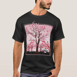 Camiseta Flor rosa Sakura florece en cerezo japonés