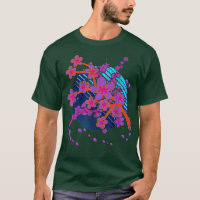 Flor rosa Sakura Japón Vaporwave 90